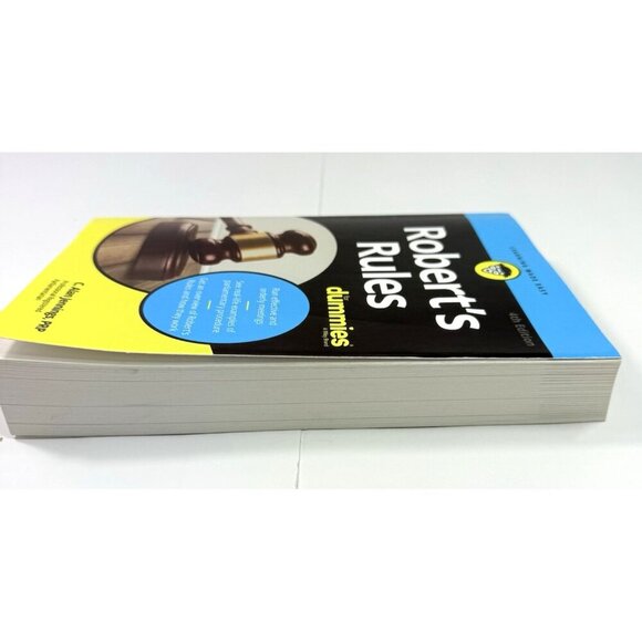 Robert's Rules for Dummies 4th Ed. by C. Alan Jennings PAPERBACK BOOK - Picture 3 of 12